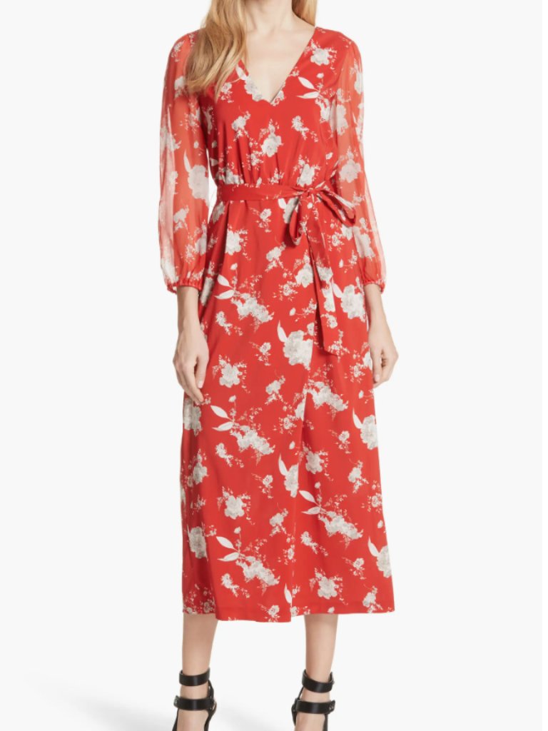 Alice + Olivia | Dali Cropped Stretch Chiffon Jumpsuit
